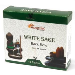 Κώνοι οπίσθιας ροής Backflow Aromatika Λευκό Φασκόμηλο - White Sage (10 τεμ)